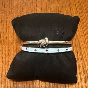 EUC, 2 PCS. KATE SPADE SILVER BANGLE SEE DESC. & PICS